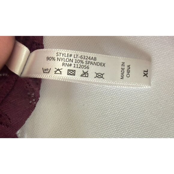 Zenana Outfitters Lace Bralette Womens XL Purple Racerback Lightly Padded - Picture 9 of 9